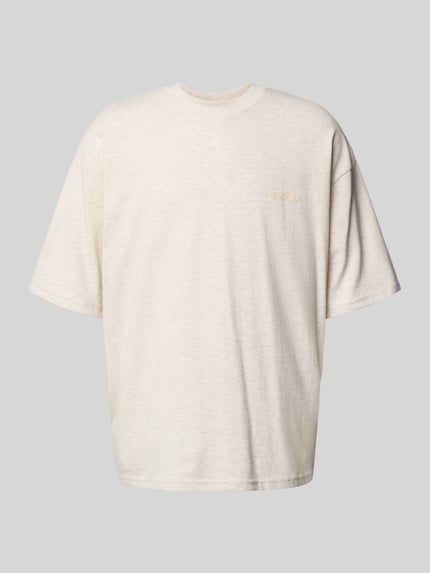 REVIEW Oversized T-Shirt mit Rundhalsausschnitt Ecru Melange 2