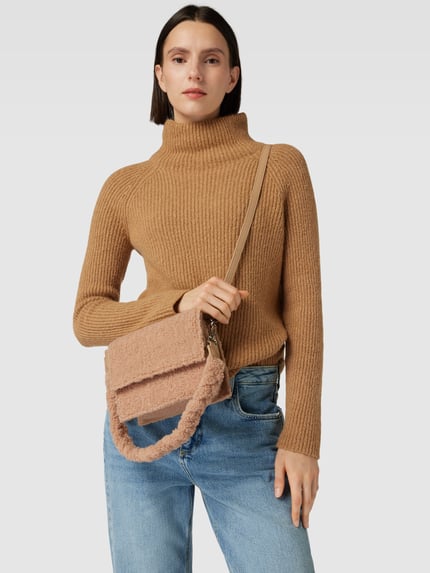 Seidenfelt Handtasche mit Klickverschluss Modell 'Hellvi' Camel 1