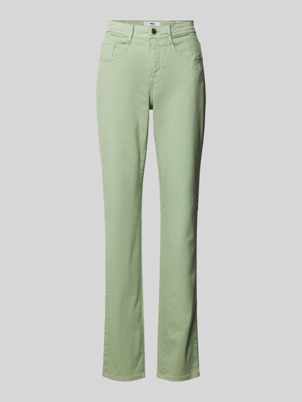 Brax Straight fit jeans in 5-pocketmodel, model 'MARY' Mintgroen - 2
