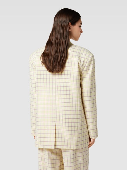STELLA NOVA Blazer mit Allover-Muster Modell 'Mirella' Hellgelb 5