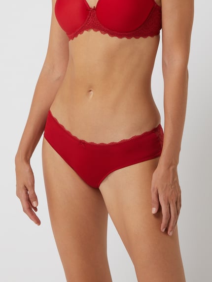 Mey Heupslip met kanten inzet Rood - 4