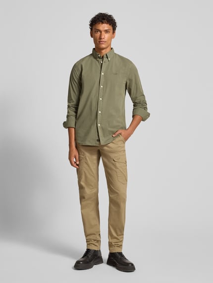 PME Legend Spodnie cargo o kroju slim fit z wyhaftowanym logo Piaskowy 1