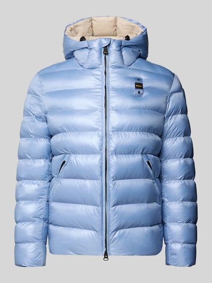 Blauer USA Steppjacke mit Zweiwege-Reißverschluss Modell 'ADAMS' Hellblau 2