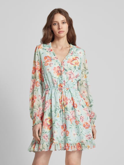 GUESS Minikleid mit floralem Print Modell 'VANESSA' Mint 4