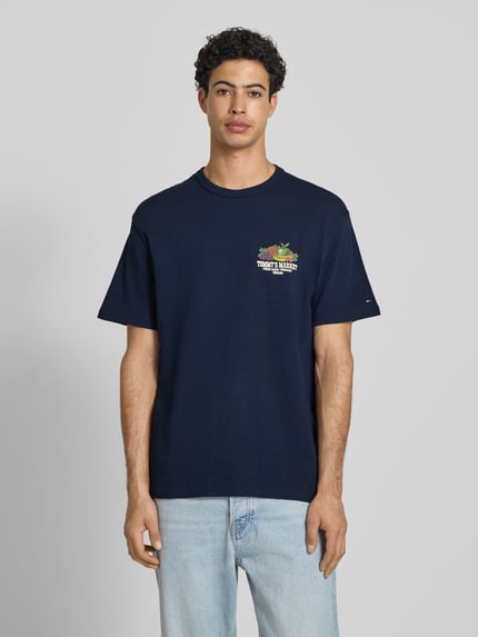 Tommy Jeans Relaxed Fit T-Shirt aus reiner Baumwolle Marine 4