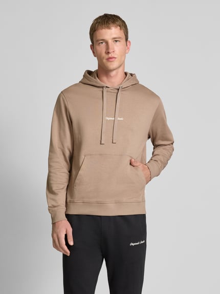 JACK & JONES Hoodie mit Känguru-Tasche und Label-Stitching Beige 4
