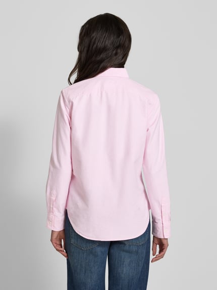 Polo Ralph Lauren Hemdbluse mit Logo-Stitching Modell 'Kendal' Pink 5