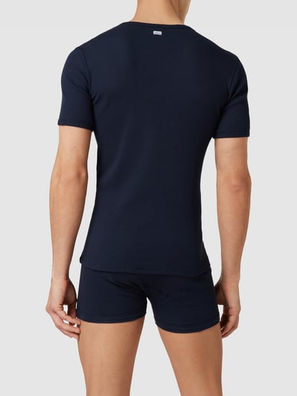 SCHIESSER T-Shirt mit Rundhalsausschnitt Modell 'Fried' Dunkelblau 4