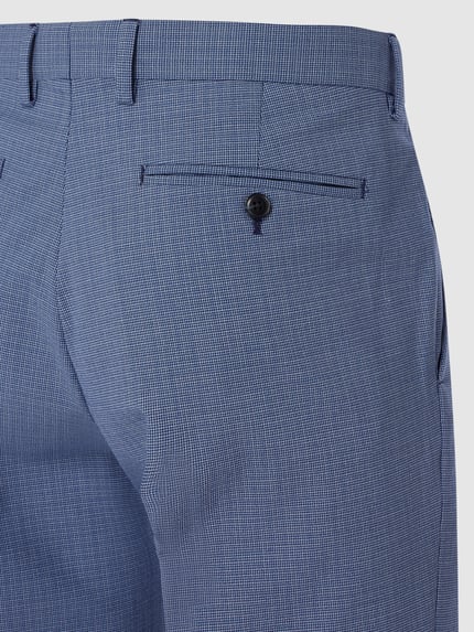 Christian Berg Men Pantalon met ruitmotief Blauw - 4