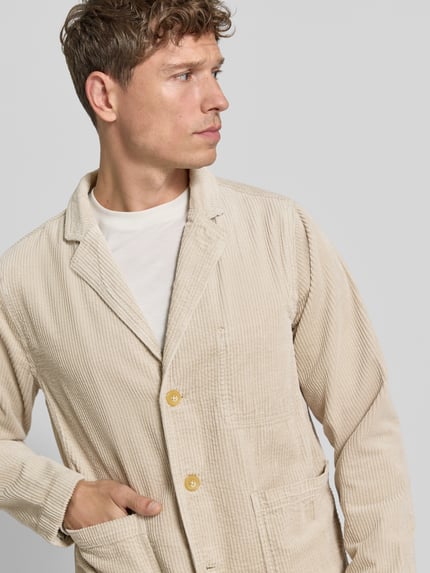 Lindbergh Regular fit colbert van corduroy met reverskraag Zand - 3