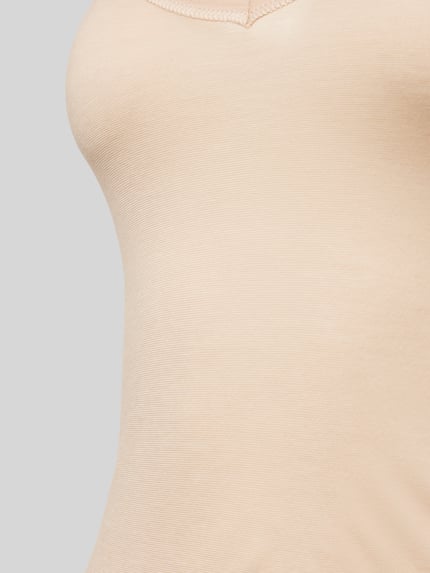 HANRO Onderjurk met afgeronde V-hals Beige - 2