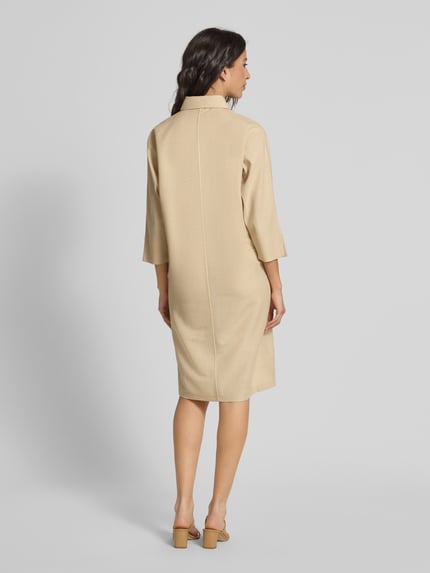 someday. Knielanges Kleid mit Umlegekragen Modell 'Quirve' Sand 5
