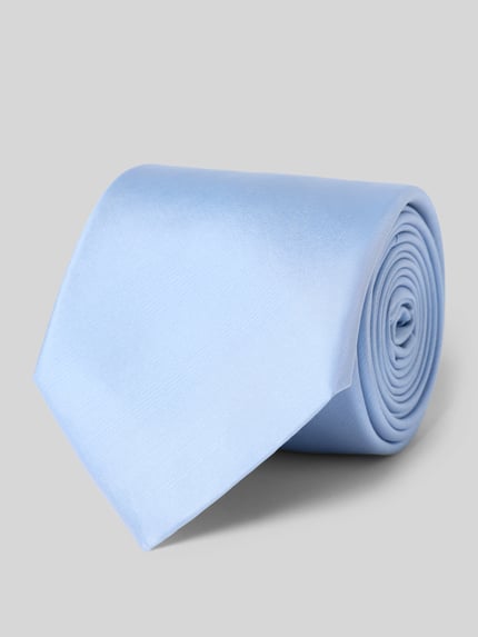 OLYMP Stropdas van zijde met binnenvoering met logo Bleu - 1
