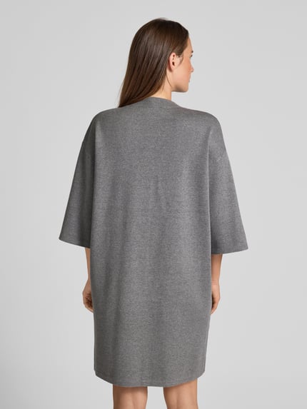 OPUS Sukienka z dzianiny o długości do kolan z rękawem o dł. 1/2 model ‘Wanalo’ Jasnoszary 5