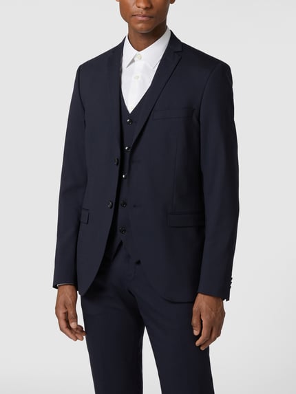 Tiger of Sweden Regular Fit 2-Knopf-Sakko aus Woll-Mix Modell 'Jile' Blau 4