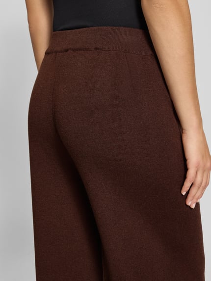Karo Kauer Stoffhose mit Woll-Anteil Dunkelbraun 3