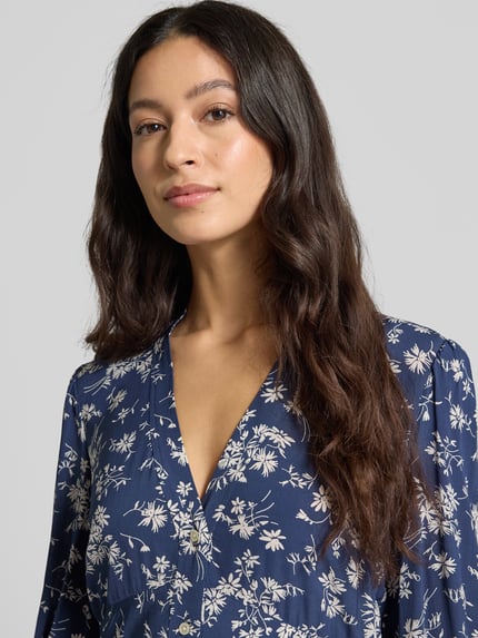 Polo Ralph Lauren Minikleid aus reiner Viskose mit V-Ausschnitt Blau 3