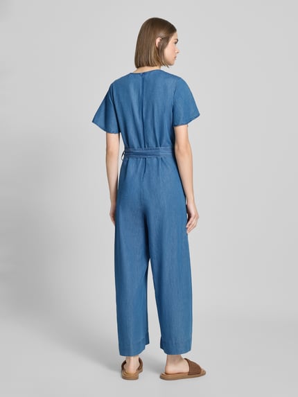 ONLY Relaxed fit jumpsuit van een mix van katoen en lyocell, model 'BEA HANNA' Jeansblauw - 5