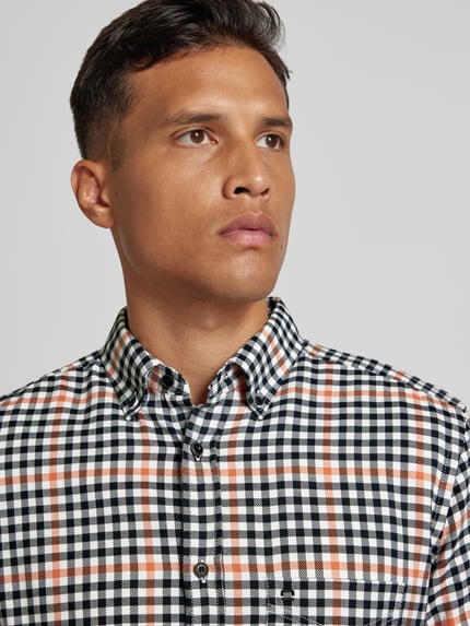 OLYMP Level 5 Slim Fit Freizeithemd aus reiner Baumwolle mit Button-Down-Kragen BLACK 3