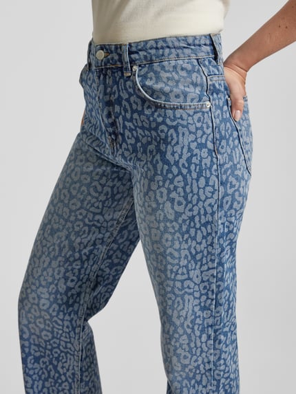 Neo Noir Straight Leg Jeans im 5-Pocket-Design Modell 'Simona' Jeansblau 3