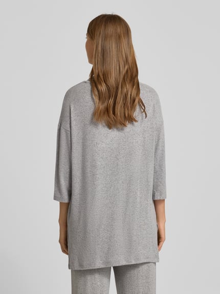 Soyaconcept Shirt met lange mouwen en col, model 'Biara' Middengrijs gemêleerd - 5