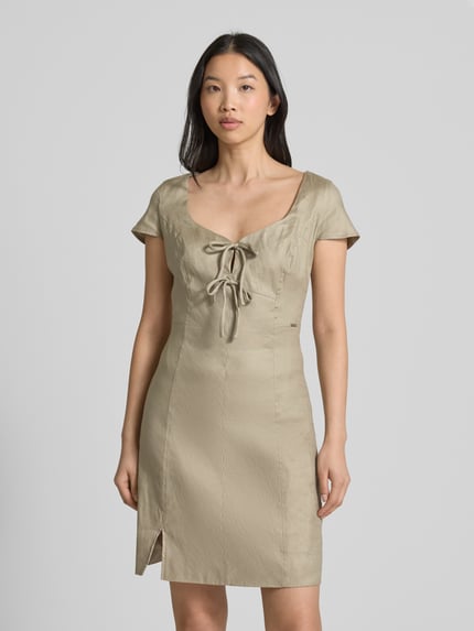 GUESS Minikleid mit Schnürung Modell 'ISABEAU' Schilf 4