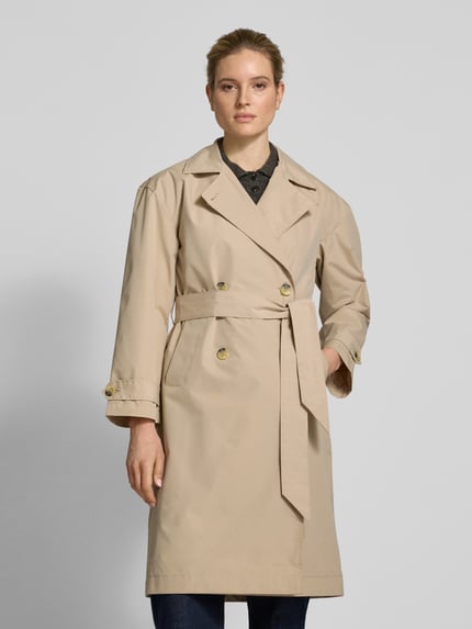 b.young Trenchcoat mit Bindegürtel Modell 'Calea' Sand 4