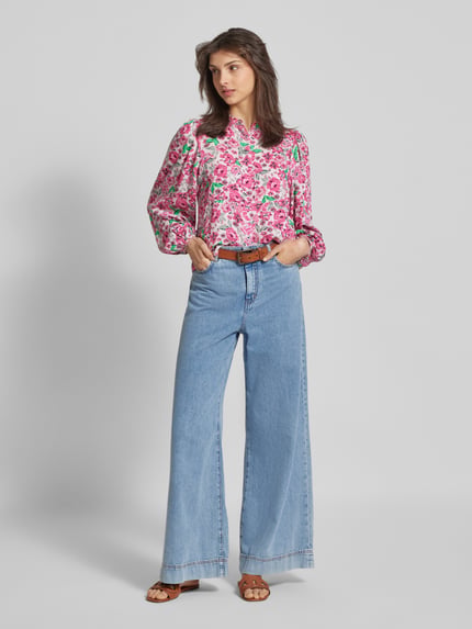 YAS Regular Fit Bluse mit aufgesetzten Brusttaschen Modell 'ALIRA' Pink 1