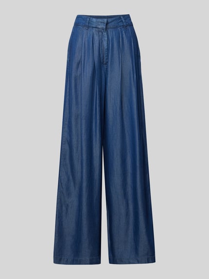 Selected Wide Leg Stoffhose in Denim-Optik Modell 'JANNA' Jeansblau 2