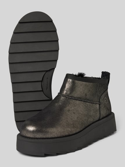 Tamaris Lederboots mit Reißverschluss Black 4