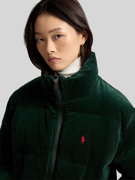 Polo Ralph Lauren relaxed fit gewatteerd jack van katoenmix Donkergroen - 3