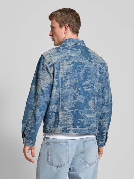 Karl Kani Jeansjacke mit Kentkragen Jeansblau 5