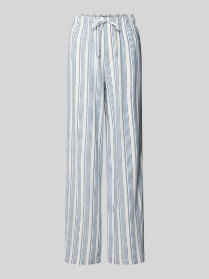 Productfoto, Wide Leg Leinenhose mit elastischem Bund Modell 'GOA' van Only, unikleuren, wide leg fit, elastische taille, viscose-linnenmix
