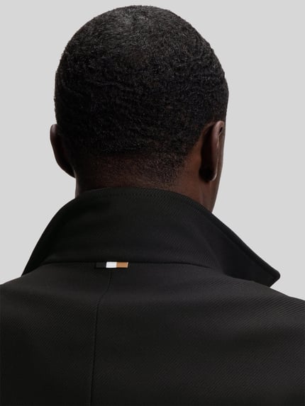 BOSS Slim Fit Mantel mit Viskose-Anteil Modell 'H-Hyde-SU' Black 6