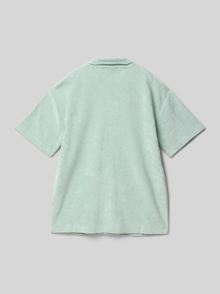Calvin Klein Jeans Vrijetijdsoverhemd van badstof met logostitching Lindegroen - 3