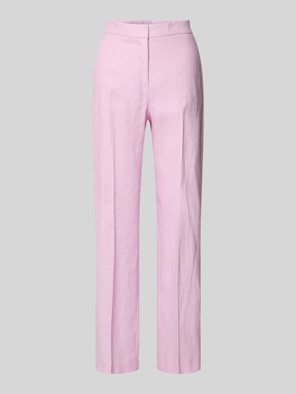 Straight Fit Leinenhose mit Bügelfalten Modell 'Boreli' Shop The Look MANNEQUINE