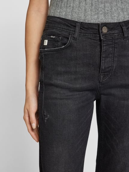 Goldgarn Slim Fit Jeans im Destroyed-Look Graphit 3