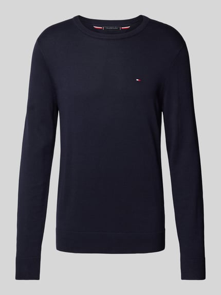 Tommy Hilfiger Gebreide pullover met logostitching Marineblauw - 2