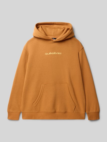 Quiksilver Oversized hoodie met logoprint model 'Salt Water' Mosterdgeel - 1