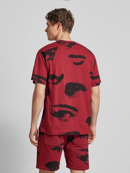 The Hundreds T-Shirt mit Label-Stitching Modell 'SURVEILLANCE' Rot 5