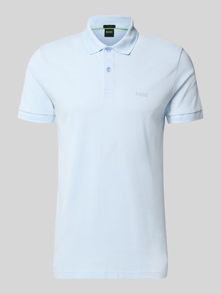 BOSS Green Regular Fit Poloshirt aus reiner Baumwolle Modell 'PIO' Aqua 2