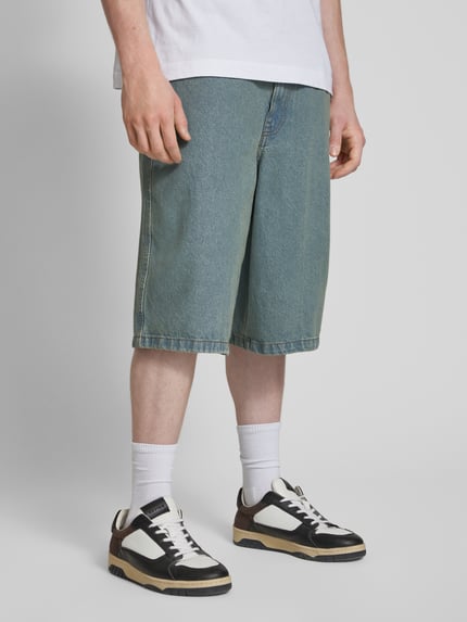 PEGADOR Bermuda's met logostitching, model 'KOLAR' Jeansblauw - 4