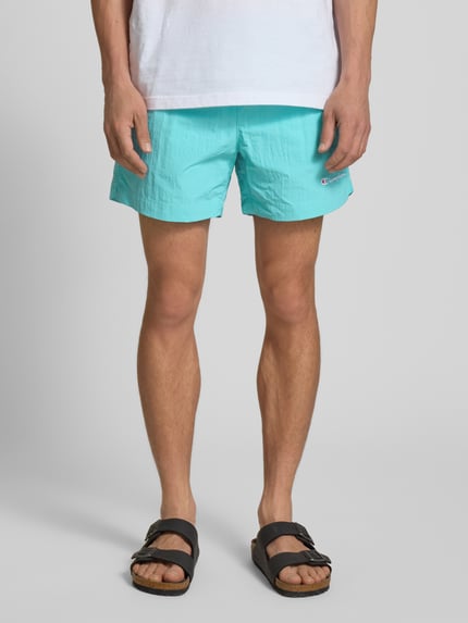 Champion Regular Fit Badehose mit Label-Stitching Aqua 4