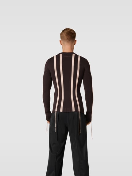 GmbH Pullover in Strick-Optik Dunkelbraun 5