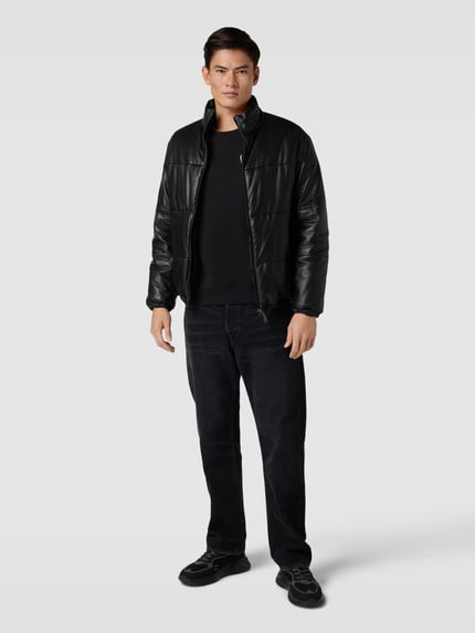 19V69 Italia Sweatshirt met labeldetail, model 'Matti' Zwart - 1