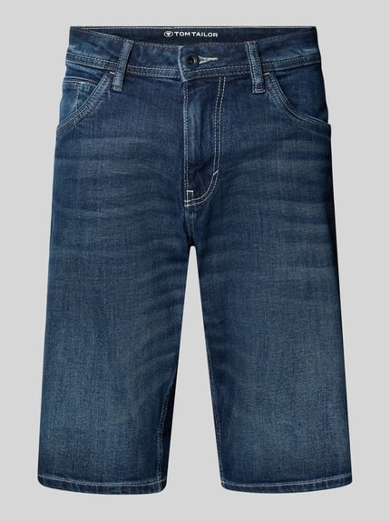 Tom Tailor Slim Fit Jeansshorts aus Baumwoll-Mix Modell 'JOSH' Dunkelblau 2