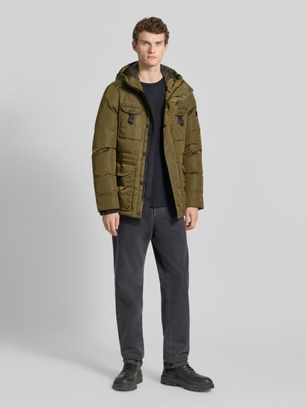 Peuterey Parka mit verdecktem Reißverschluss Modell 'Aiptek' Khaki Melange 1