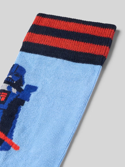 Happy Socks Socken aus elastischem Baumwoll-Mix Modell 'Star Wars Lord Vader' Hellblau 2