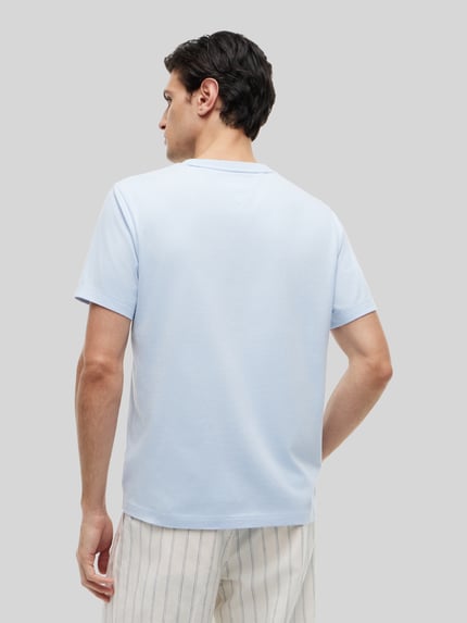 Tommy Hilfiger Regular Fit T-Shirt aus reiner Baumwolle Hellblau 5