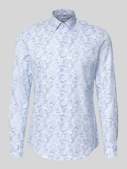 Jake*s Slim Fit Businesshemd in Premiumqualität Bleu 2
